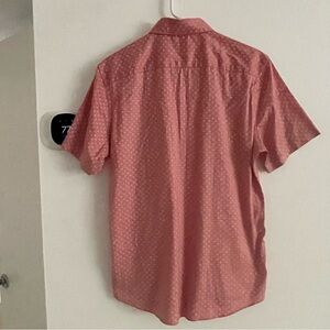 Faherty Men's Pink Patterned Shirt size medium